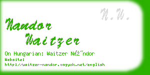 nandor waitzer business card